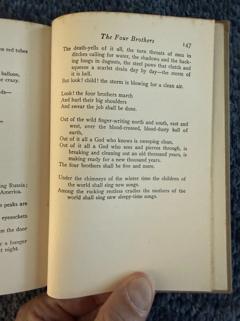 Cornhuskers Carl Sandburg 1918 Henry Holt Poetry Book No Dust Jacket